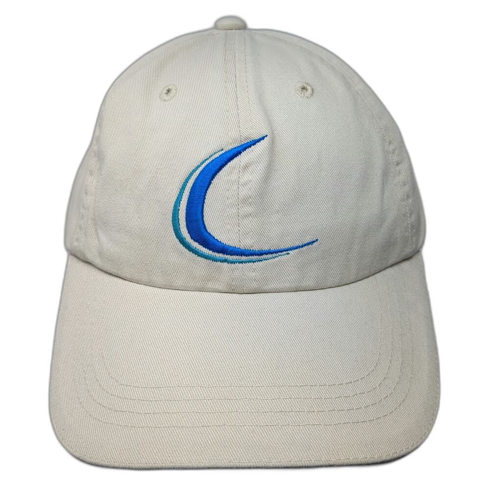 Port Authority Baseball Cap Beige Blue Black One Size Clearwater Seed Logo Hat